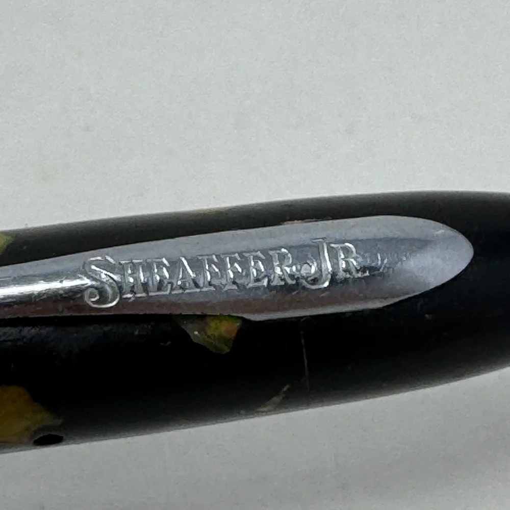 Vintage Sheaffer Jr Fountain Pen‎ Black Abalone Shell Flake Celluloid USA Made
